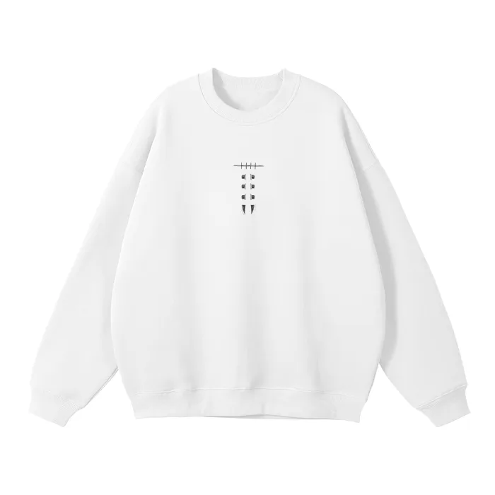 Moletom Oversized sem Capuz — Ciclo do Desespero · Branco — imagem 2