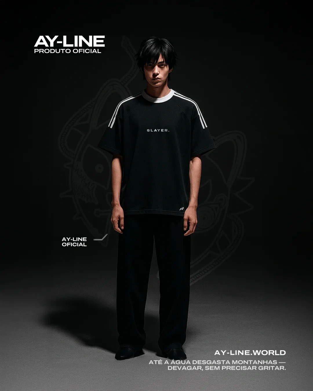 Camiseta Oversized de Gola Redonda — Quebra-Mar — imagem 8
