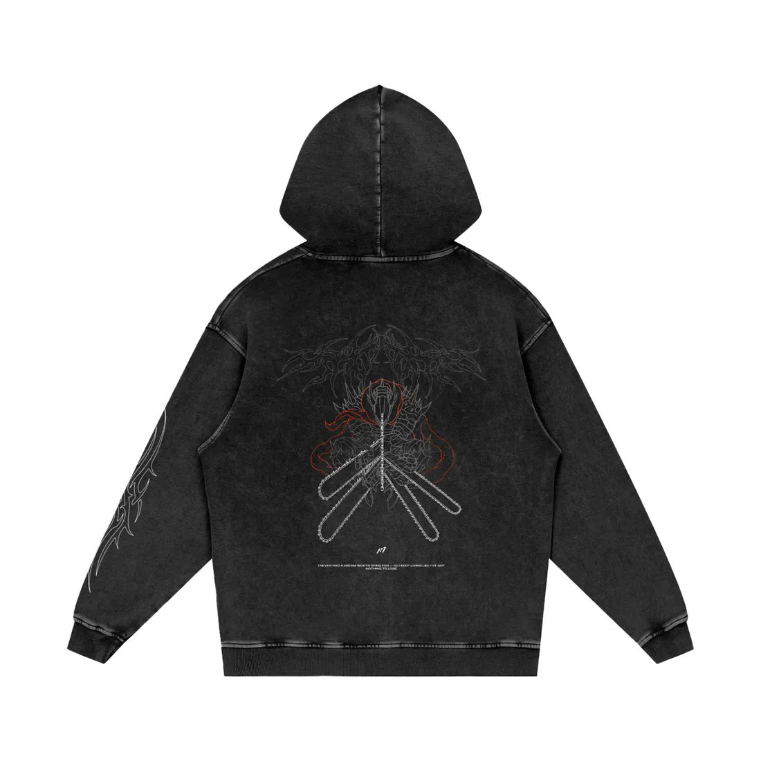 Moletom Oversized com Capuz — Ritual de Superação · Estonado — imagem 2