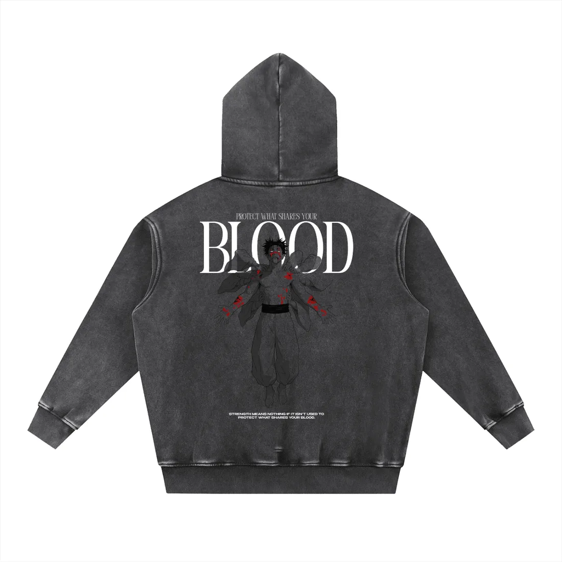 Moletom Oversized com Capuz — Sangue · Estonado