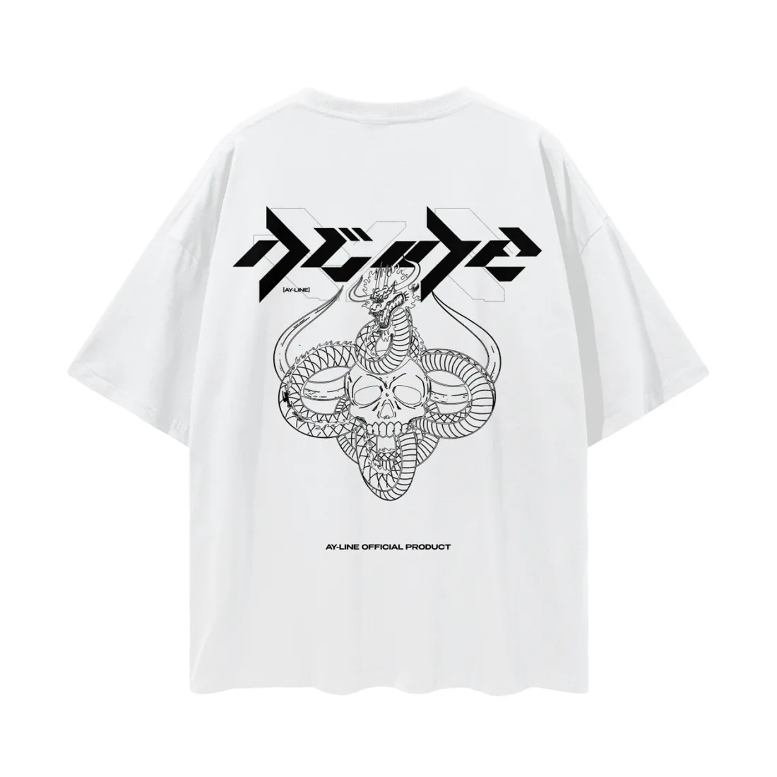 Camiseta Oversized — Trono da Serpente · Branca — imagem 2