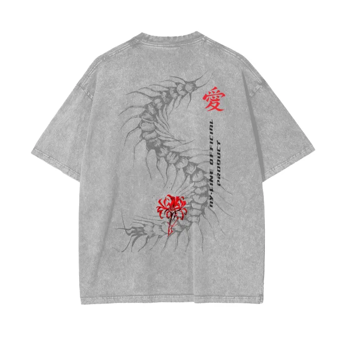 Camiseta Oversized — Centopeia · Cinza · Estonada