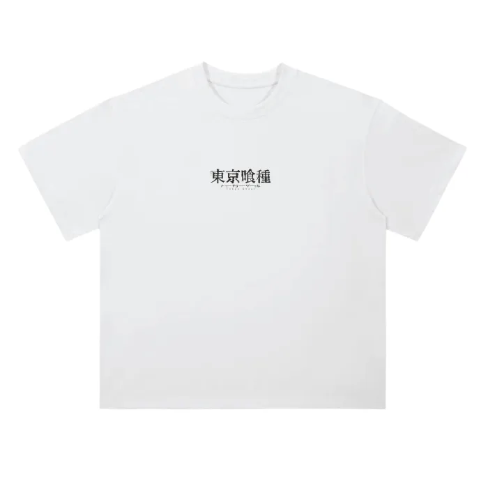 Camiseta Oversized — Fúria do Ghoul · Branca · de Malha Encorpada — imagem 2