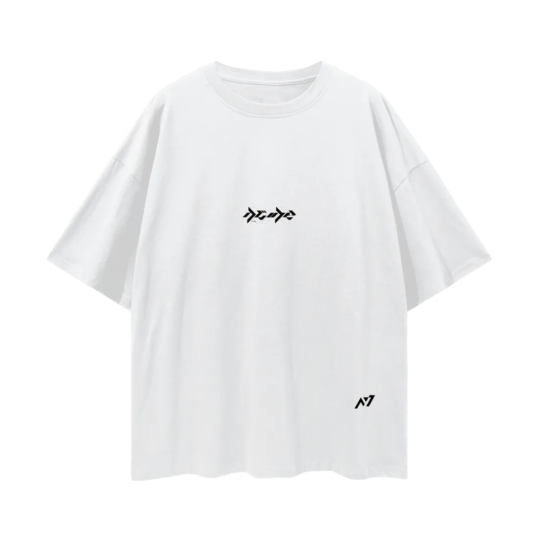 Camiseta Oversized — Asas da Destruição · Branca e Cinza — imagem 2