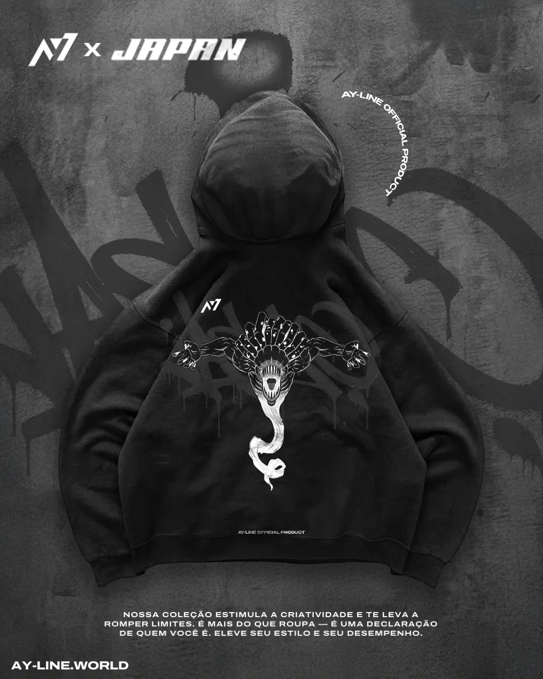 Moletom Oversized com Capuz — Amor — imagem 3
