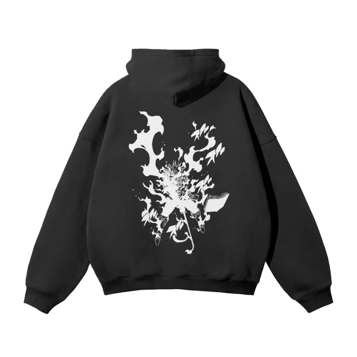 Moletom Oversized com Capuz — Ascensão do Grimório · Grafite — imagem 2