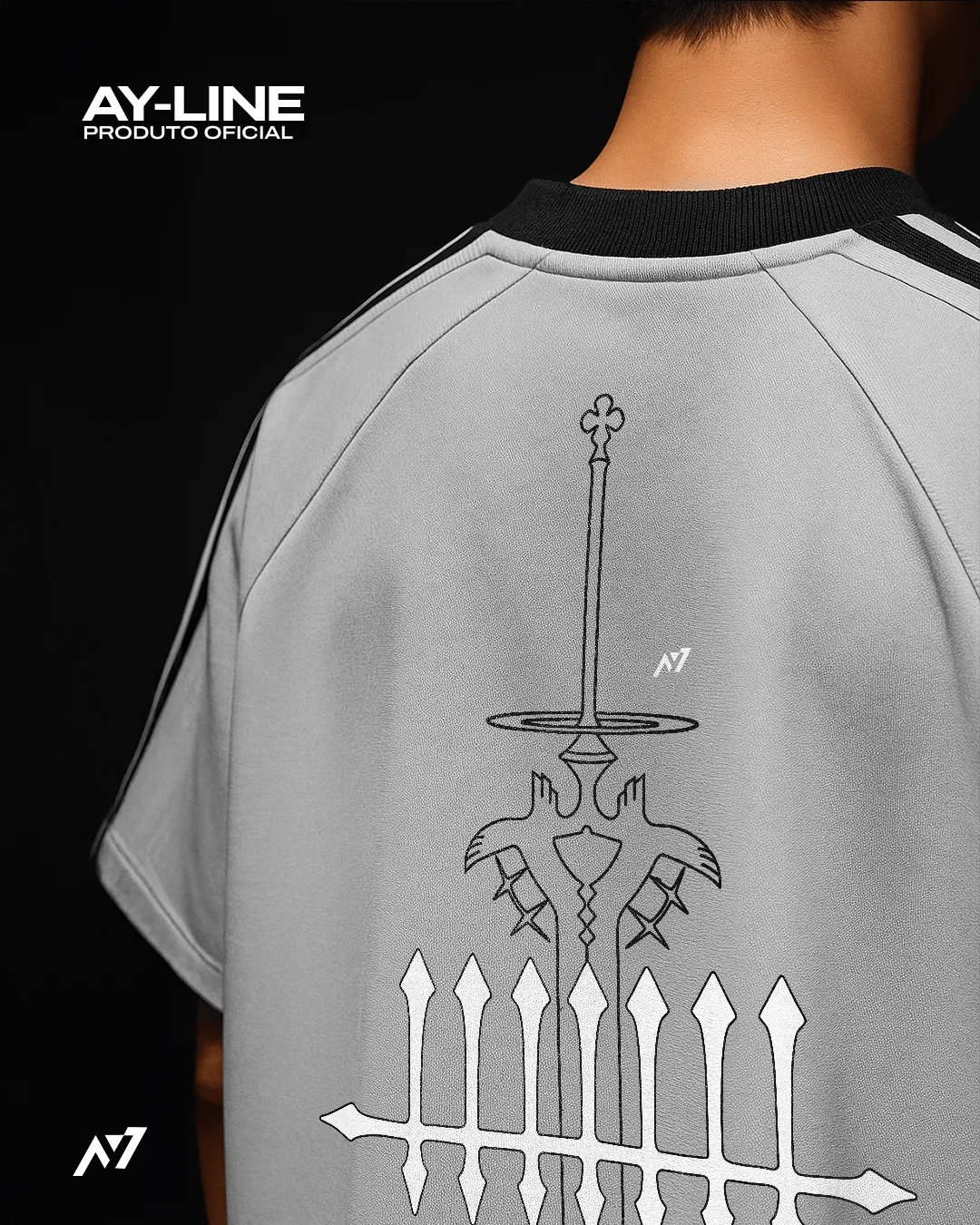 Camiseta Oversized de Gola Redonda — O Escolhido · Branca — imagem 4
