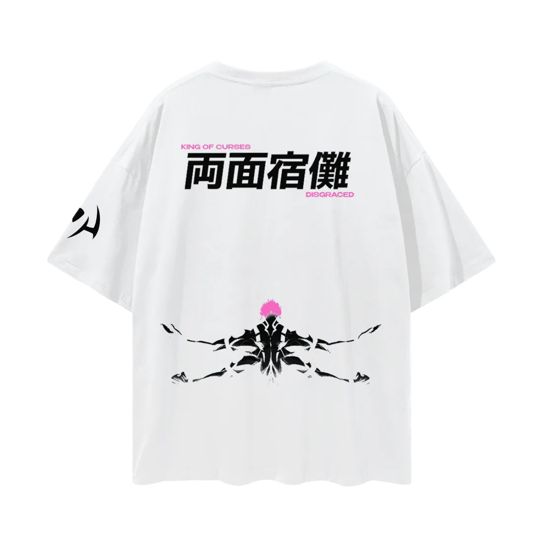 Camiseta Oversized — Rei das Maldições · Branca