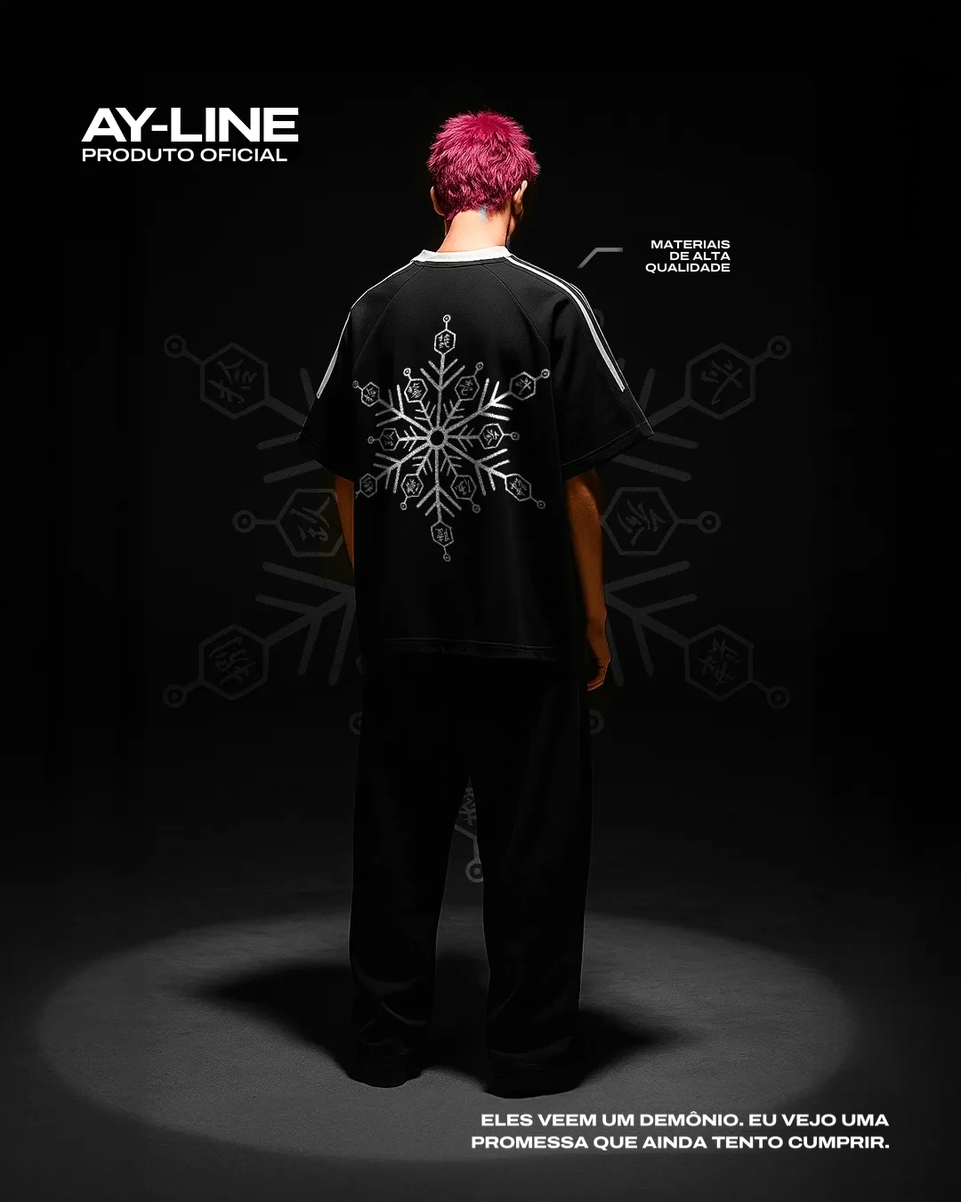 Camiseta Oversized de Gola Redonda — Terceira Lua Superior — imagem 1