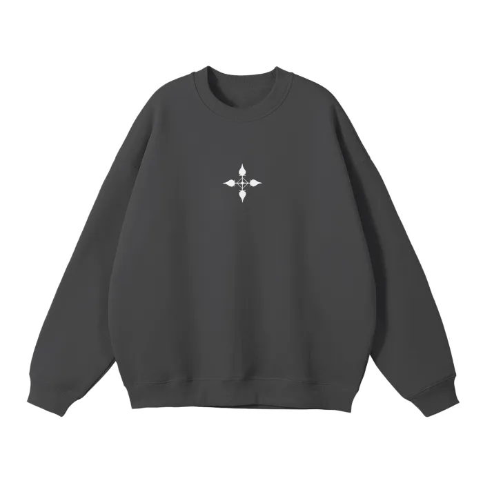 Moletom Oversized sem Capuz — Trupe Fantasma · Cinza — imagem 2