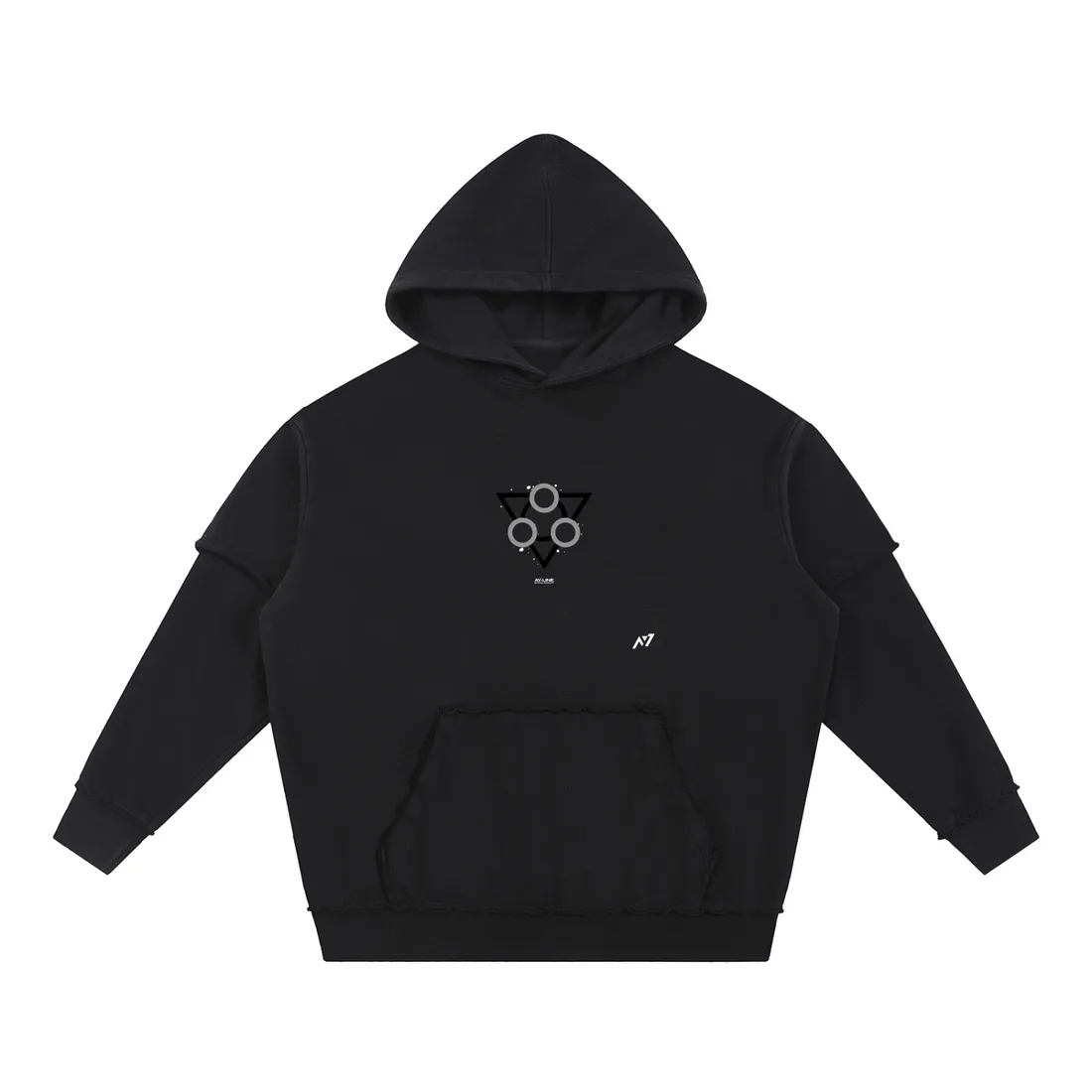 Moletom Oversized com Capuz — Deus dos Retalhos · Rasgado — imagem 6