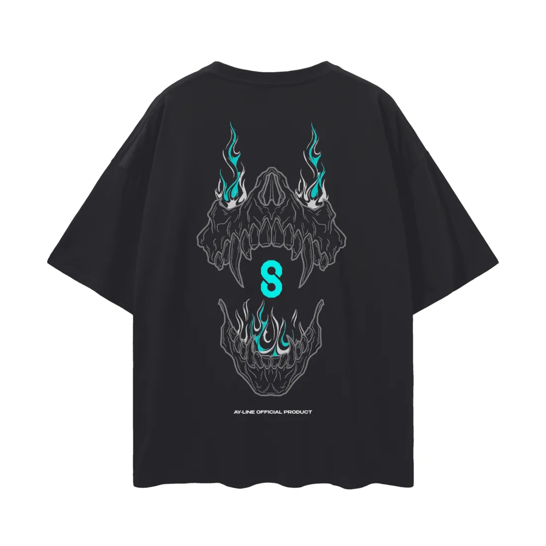 Camiseta Oversized — Revolta dos Monstros · Branca e Preta