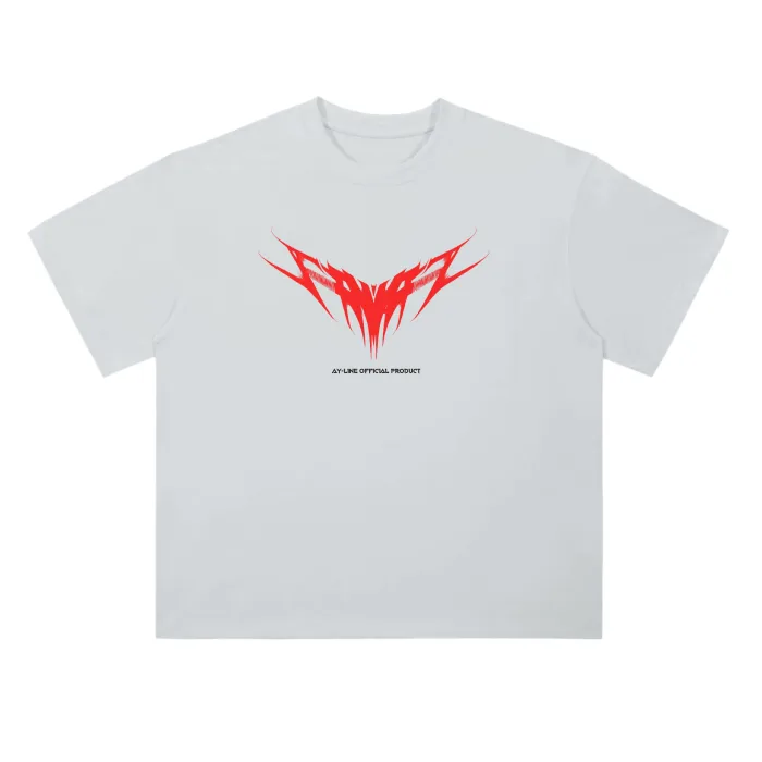 Camiseta Oversized — Demônio de Sangue · de Malha Encorpada — imagem 3