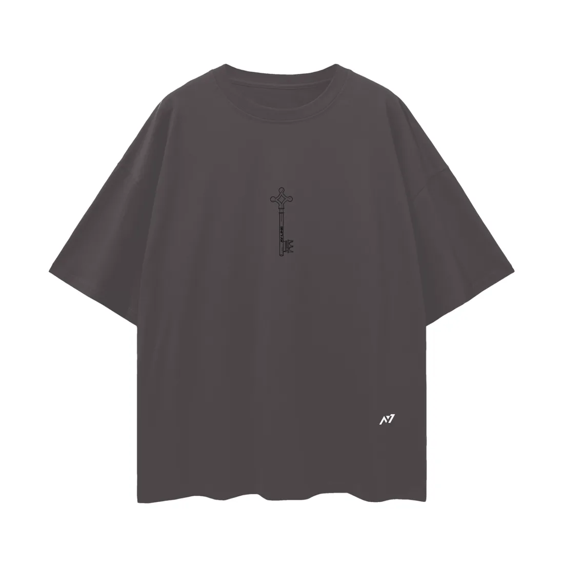 Camiseta Oversized — Por Ele · Cinza e Branca — imagem 4