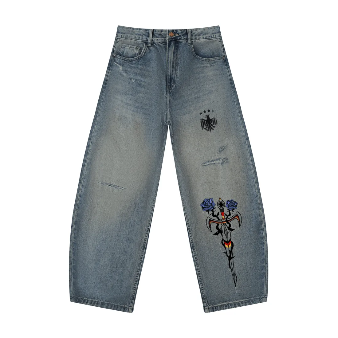 Calça Jeans de Corte Arredondado — O Imperador · Alemanha