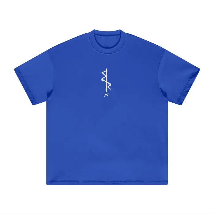 Camiseta Oversized — Disparada Neon · Azul · de Malha Encorpada — imagem 2