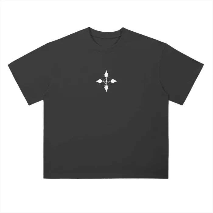 Camiseta Oversized — Carisma Sombrio: Aranha · Preta · de Malha Encorpada — imagem 2