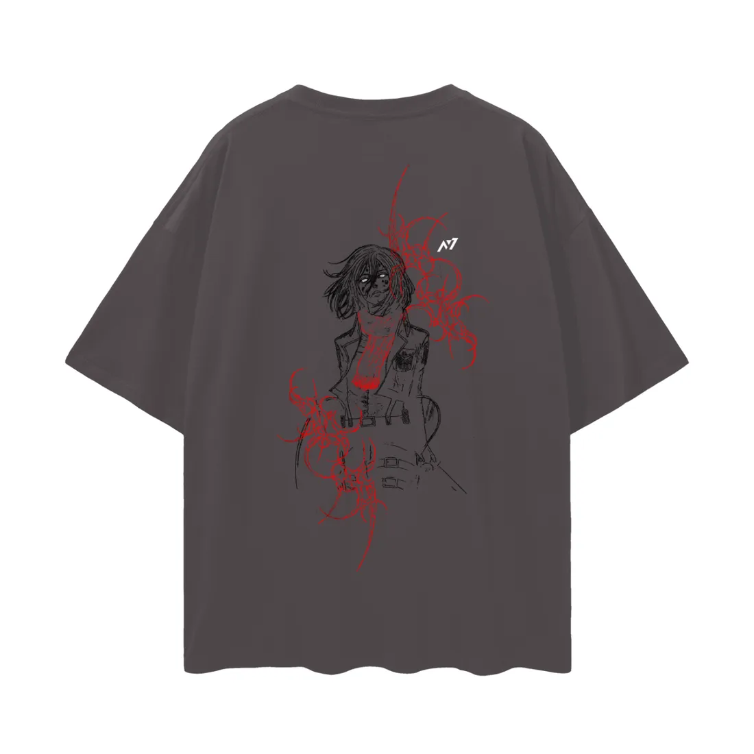 Camiseta Oversized — Por Ele · Cinza e Branca — imagem 5