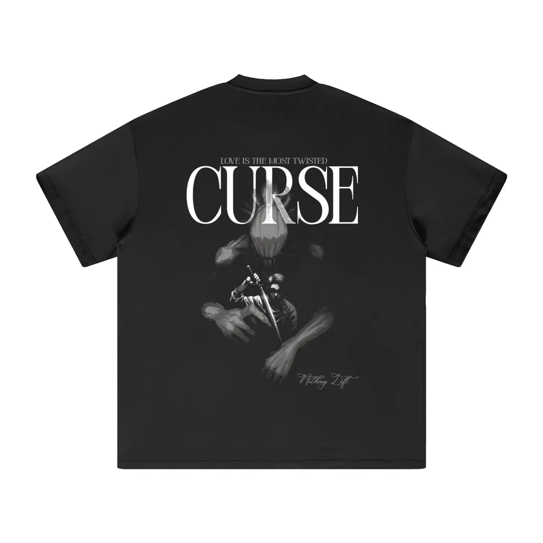 Camiseta Oversized de Malha Encorpada — Maldição