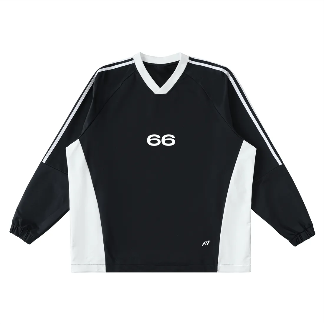 Camiseta de Manga Longa — Perna Negra · Listrada — imagem 2