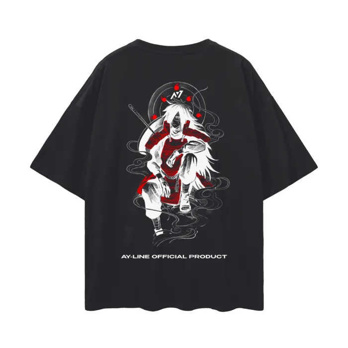 Camiseta Oversized — Olho da Lua · Preta