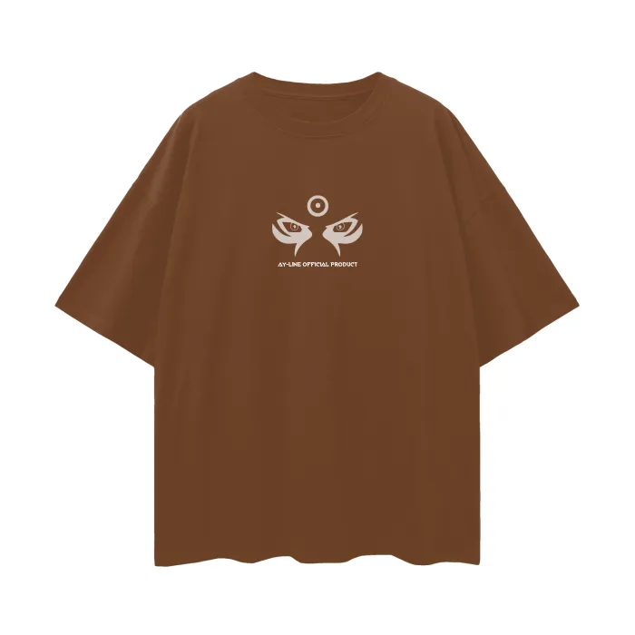 Camiseta Oversized — Coração da Natureza · Marrom — imagem 2