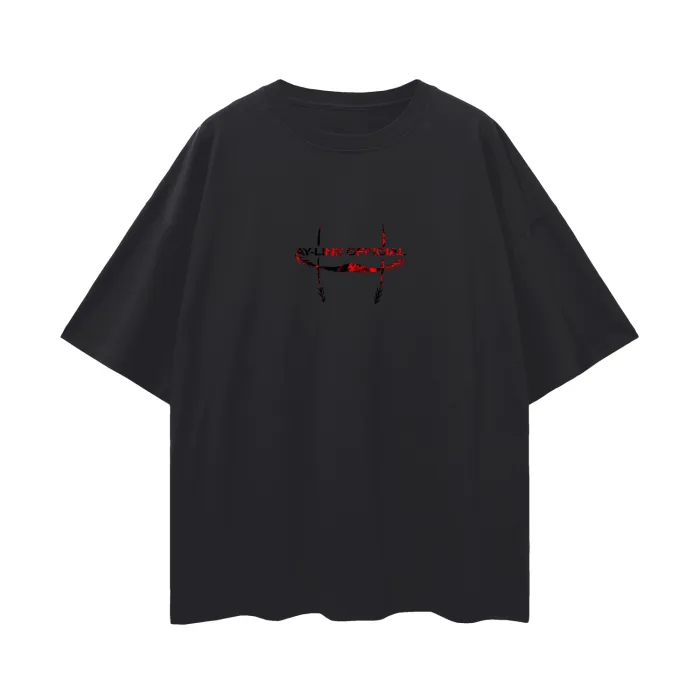 Camiseta Oversized — Fluxo Carmesim · Grafite — imagem 2