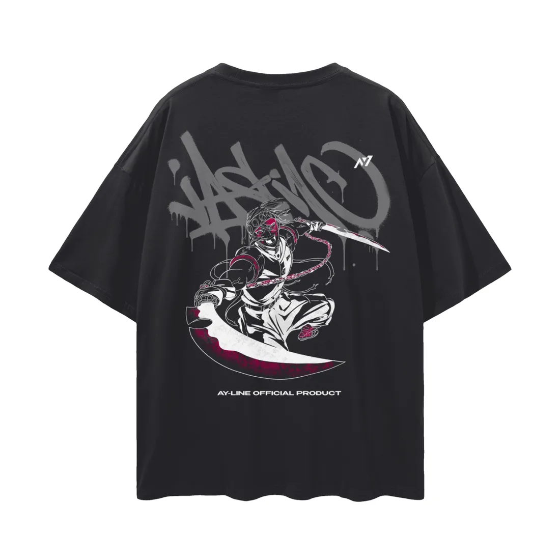 Camiseta Oversized — Lâminas Escarlates — imagem 1