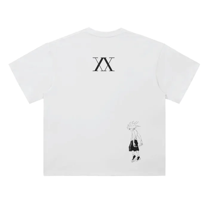 Camiseta Oversized — Assassino Silencioso · Branca · de Malha Encorpada — imagem 3