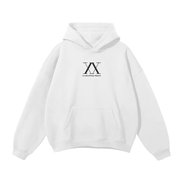 Moletom Oversized com Capuz — Rei das Formigas Quimera · Branco — imagem 2