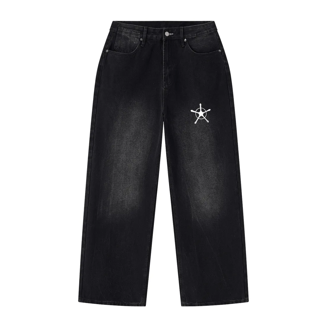 Calça Jeans de Perna Larga — O Todo-Poderoso — imagem 4