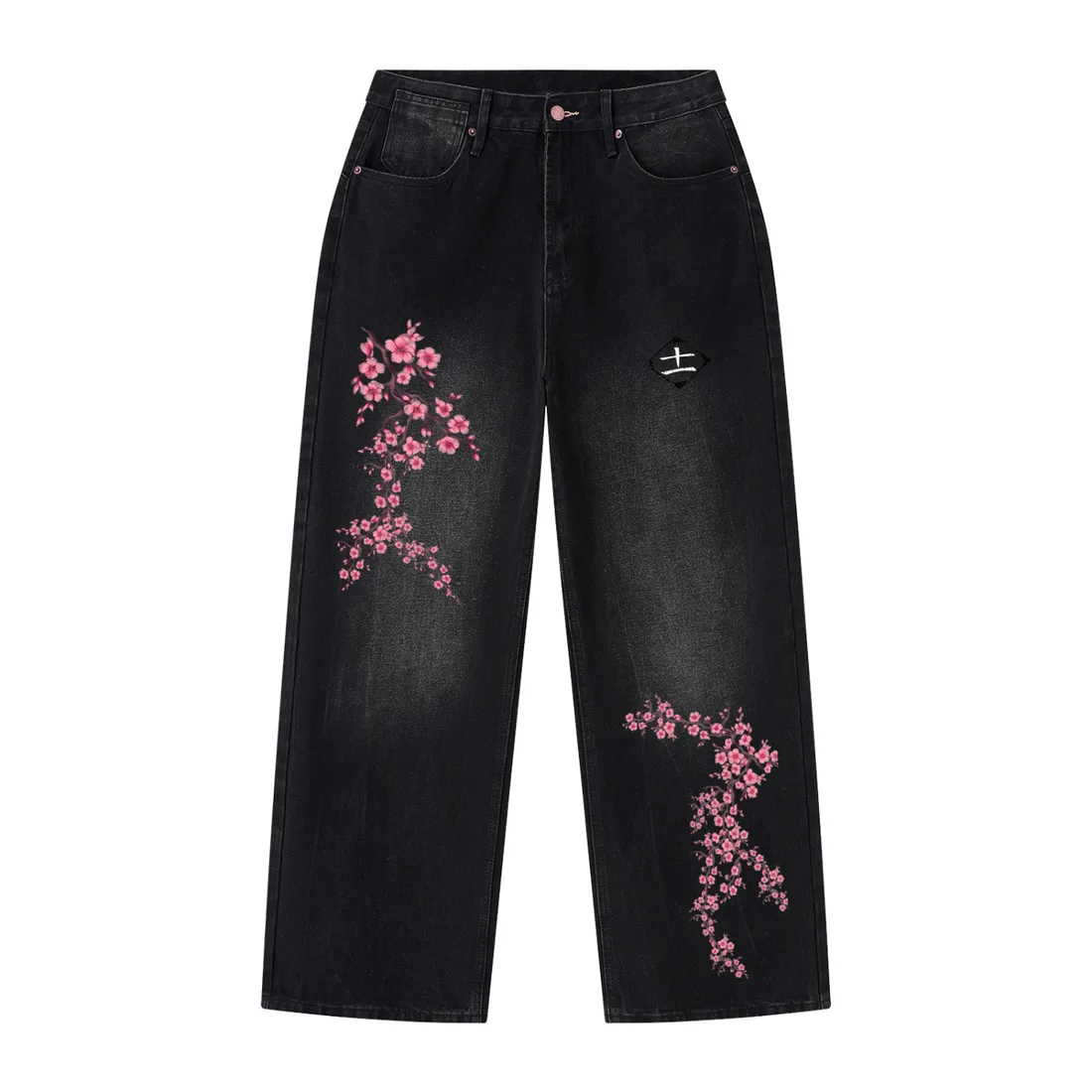 Calça Jeans de Perna Larga — Flor Silenciosa — imagem 3