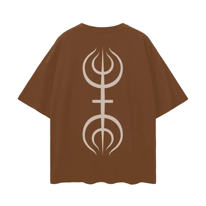 Camiseta Oversized — Coração da Natureza · Marrom
