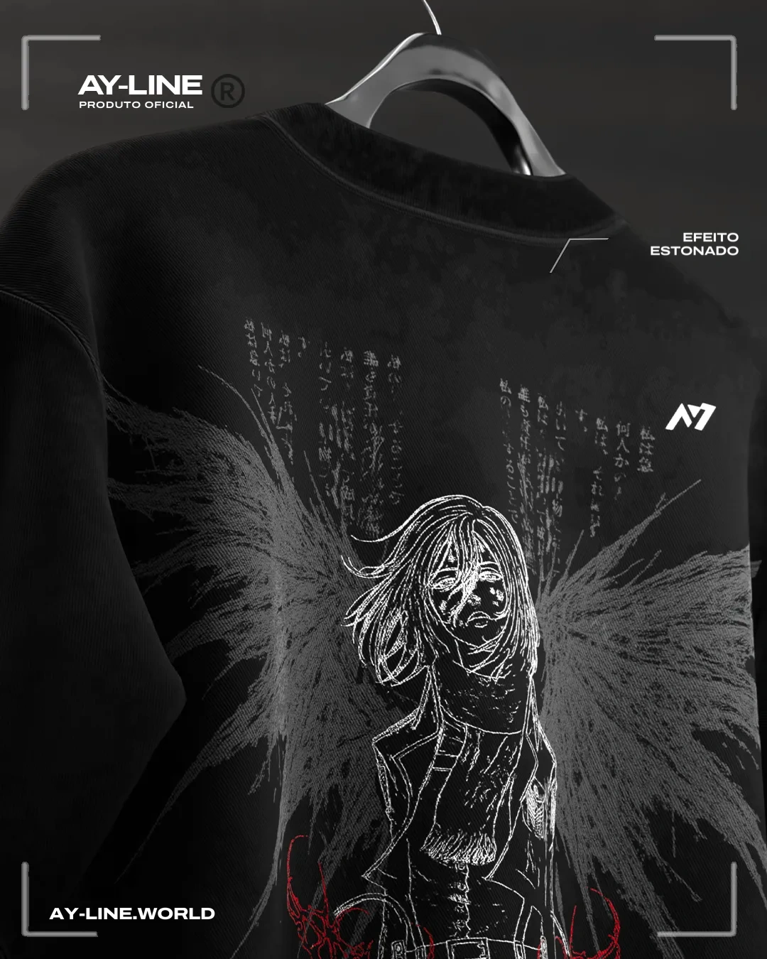 Camiseta Oversized — Por Ele · Estonada · Escura — imagem 5