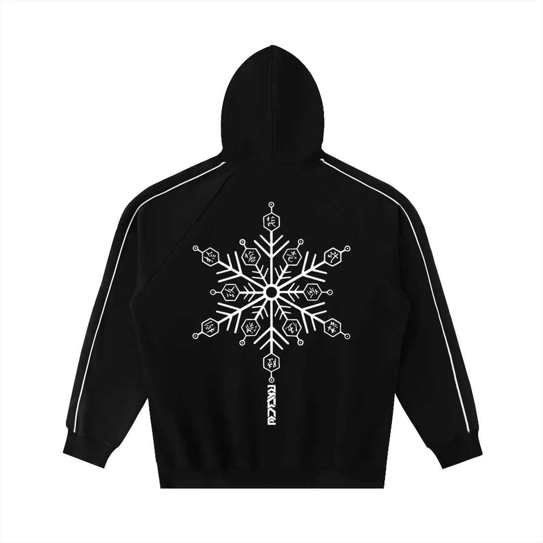 Moletom Oversized com Capuz — Terceira Lua Superior · Listrado — imagem 1