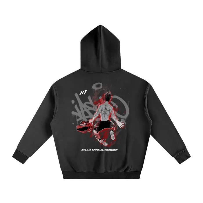 Moletom Oversized com Capuz — Devorador de Talentos · Preto
