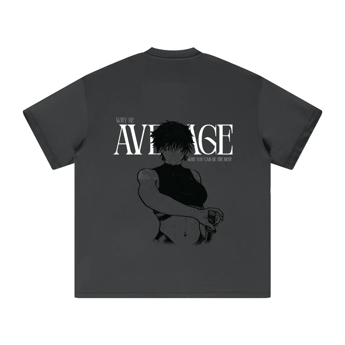 Camiseta Oversized — Determinação Implacável · de Malha Encorpada — imagem 4