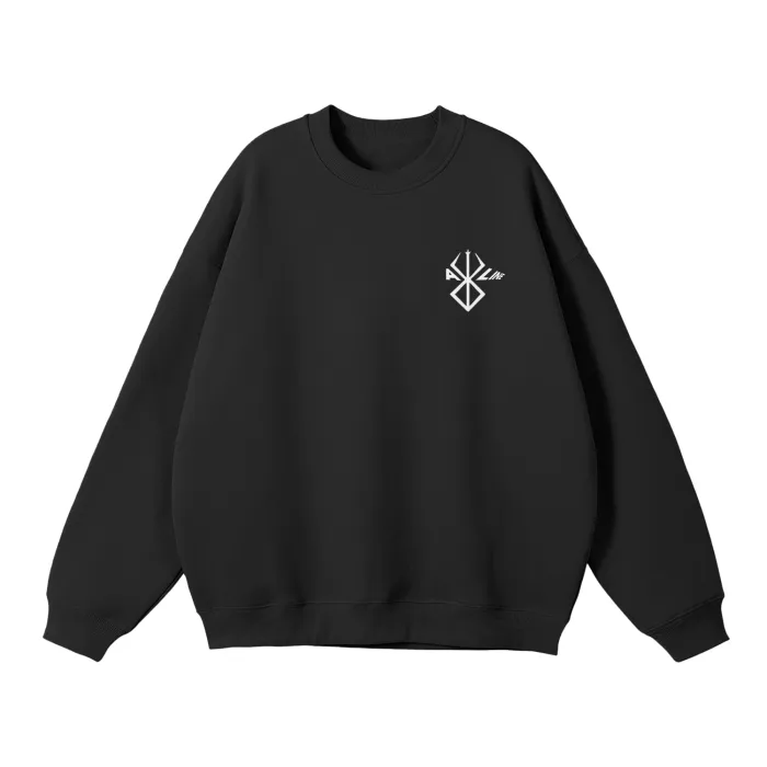 Moletom Oversized sem Capuz — Marca do Sacrifício · Preto — imagem 2