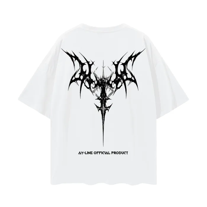 Camiseta Oversized — Marca do Sacrifício 2.0 · Branca