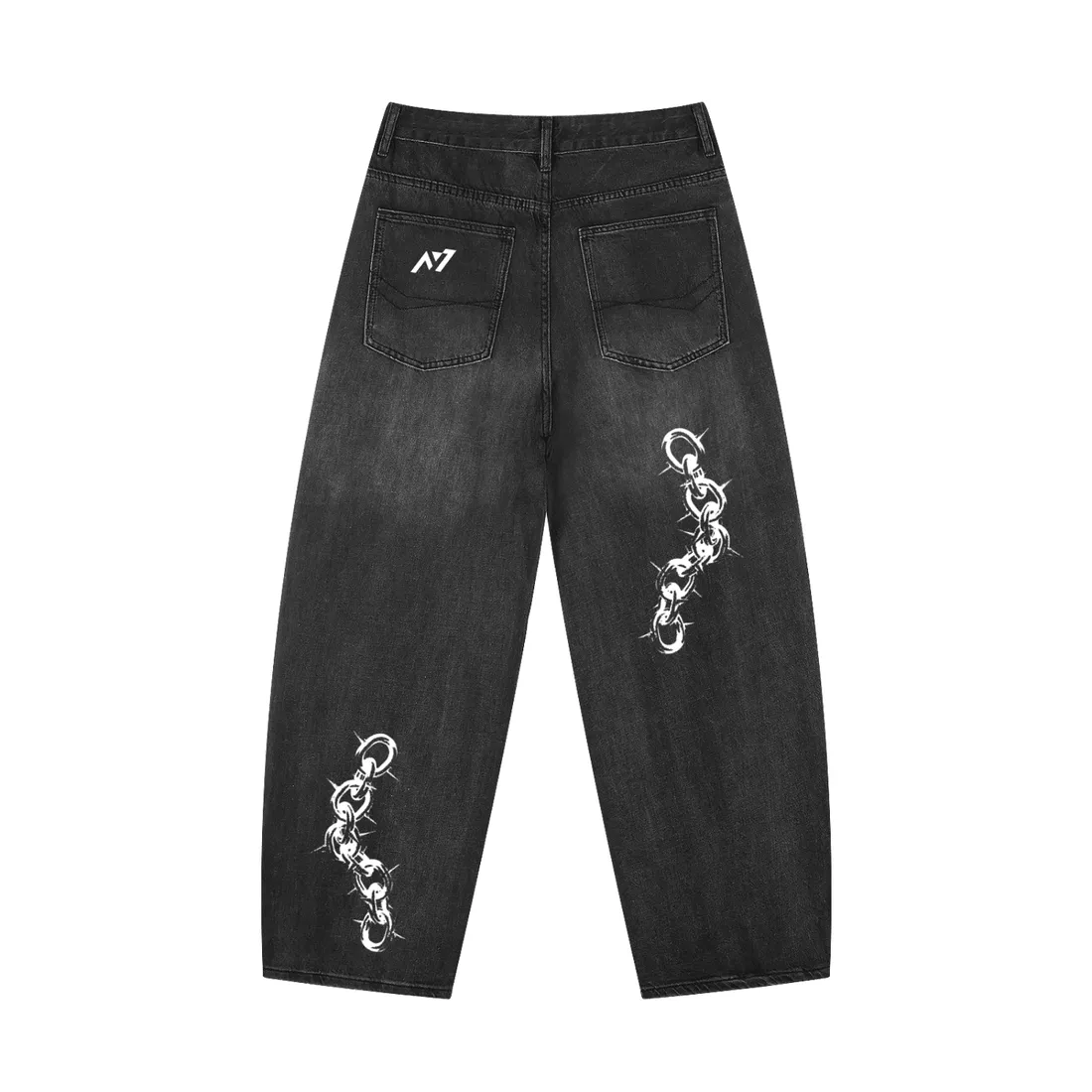 Calça Jeans de Corte Arredondado — Maldição dos Gigantes — imagem 2