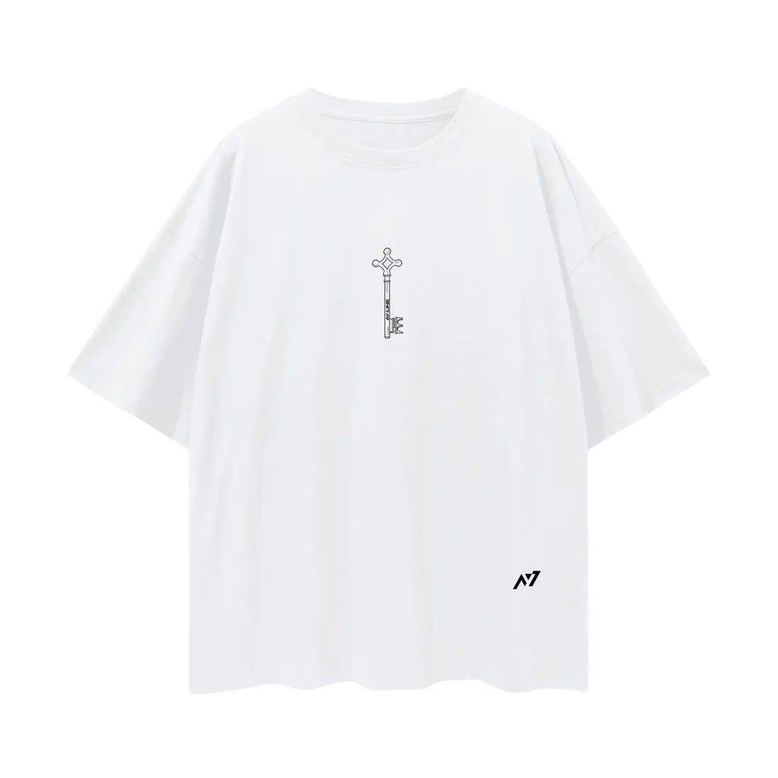 Camiseta Oversized — Relâmpago Silencioso · Branca — imagem 1