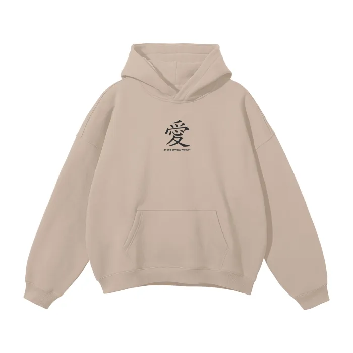 Moletom Oversized com Capuz — Tempestade de Areia · Bege — imagem 2