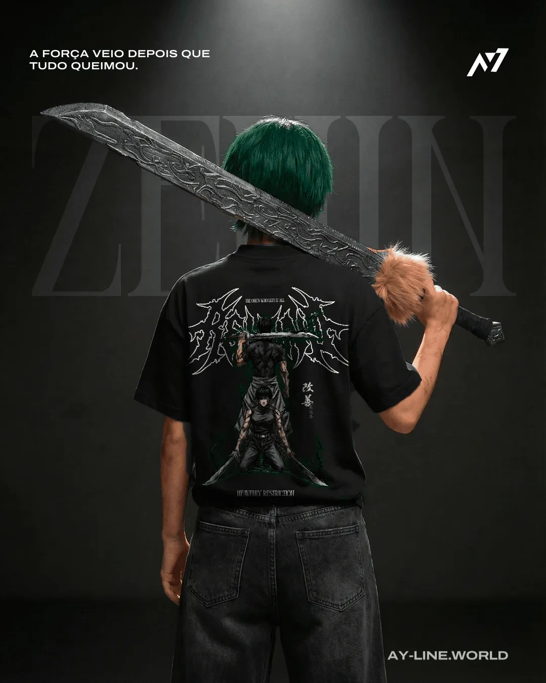 Camiseta Oversized — Restrição Celestial · de Malha Encorpada — imagem 7
