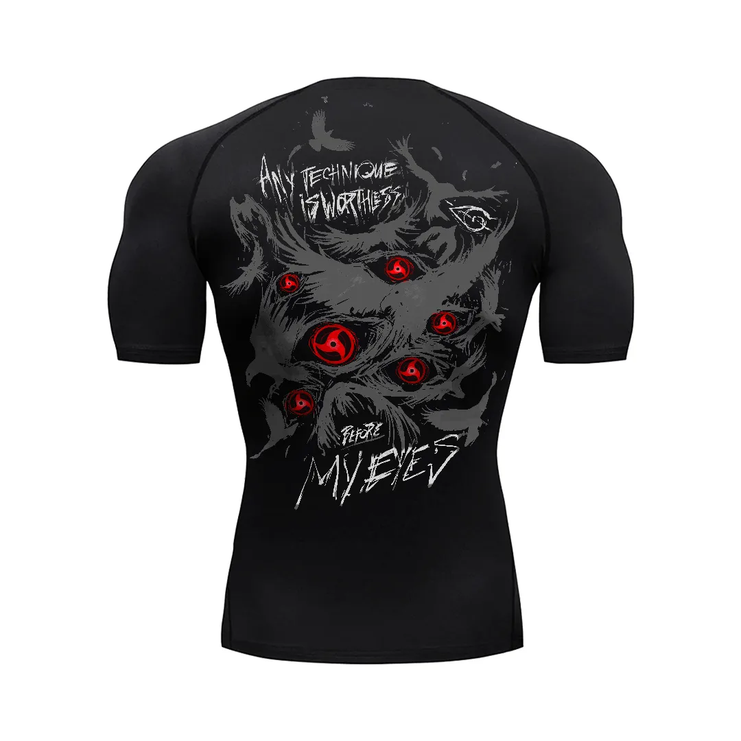 Camiseta de Compressão — Corvo Sombrio 2.0 · Preta