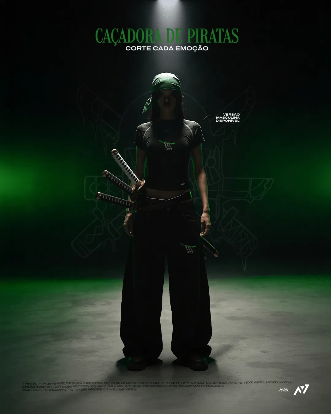 Camiseta de Compressão — Caçadora de Piratas — imagem 5