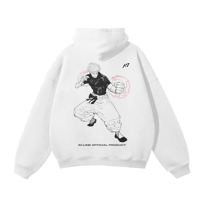 Moletom Oversized com Capuz — O Mais Forte · Branco — imagem 1