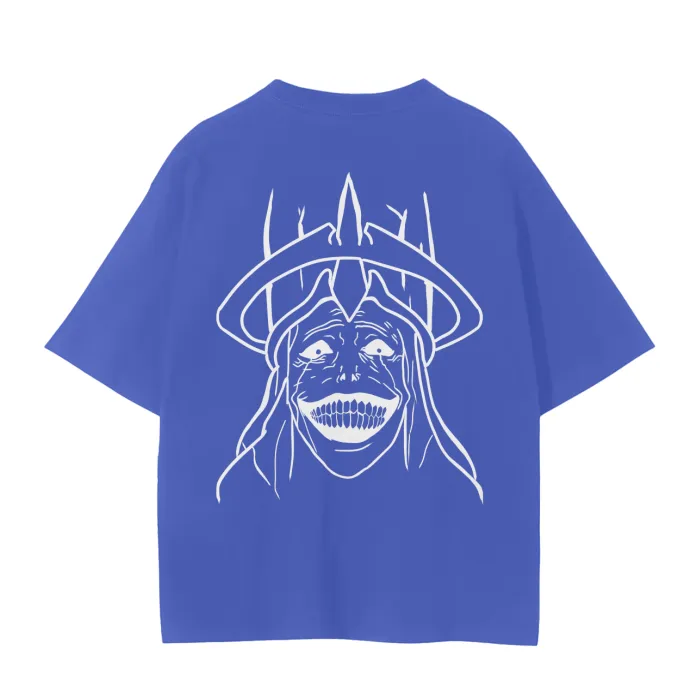 Camiseta Oversized — Estátua Divina · Azul