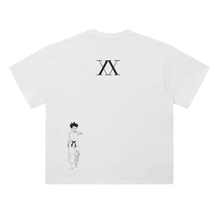 Camiseta Oversized — Caminho do Caçador · Branca · de Malha Encorpada — imagem 1