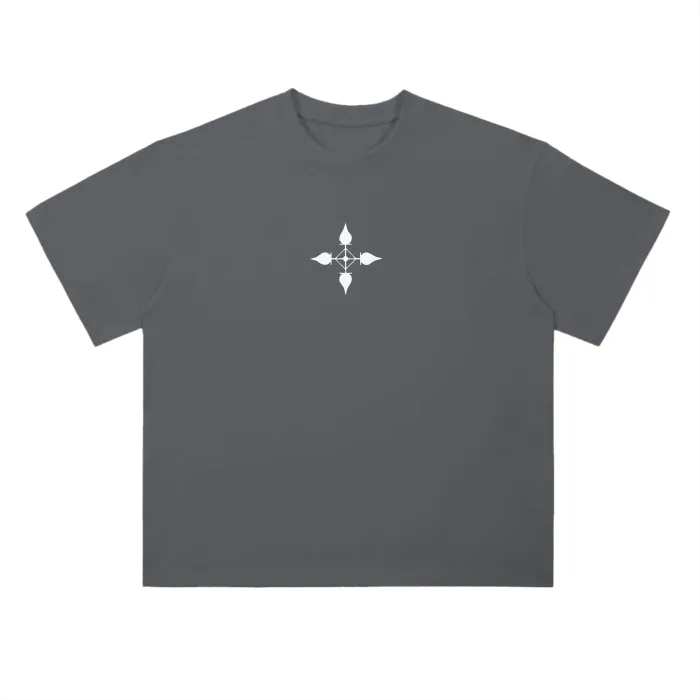 Camiseta Oversized — Carisma Sombrio: Aranha · Cinza · de Malha Encorpada — imagem 2