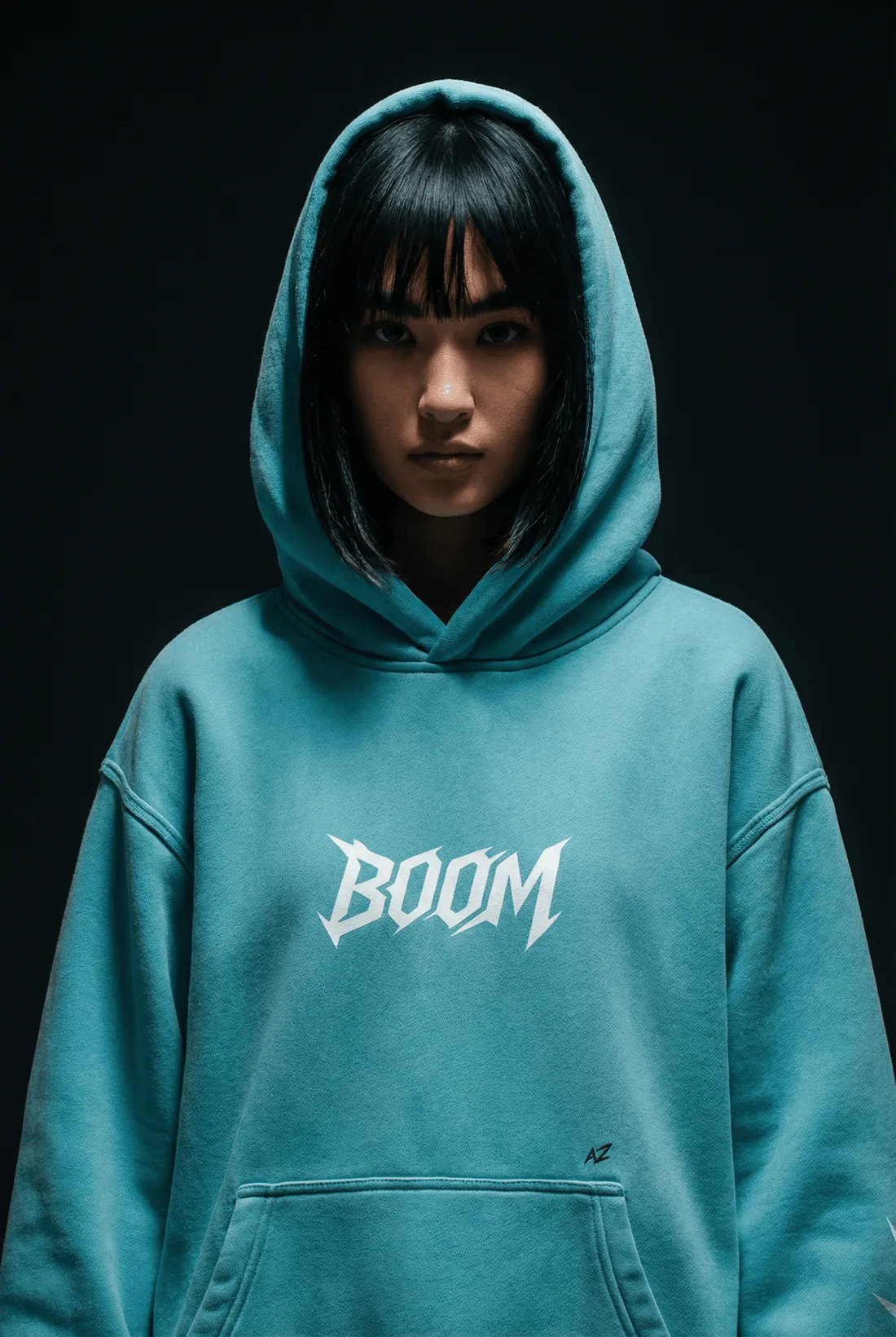 Moletom Oversized com Capuz — Profundezas · Estonado — imagem 10